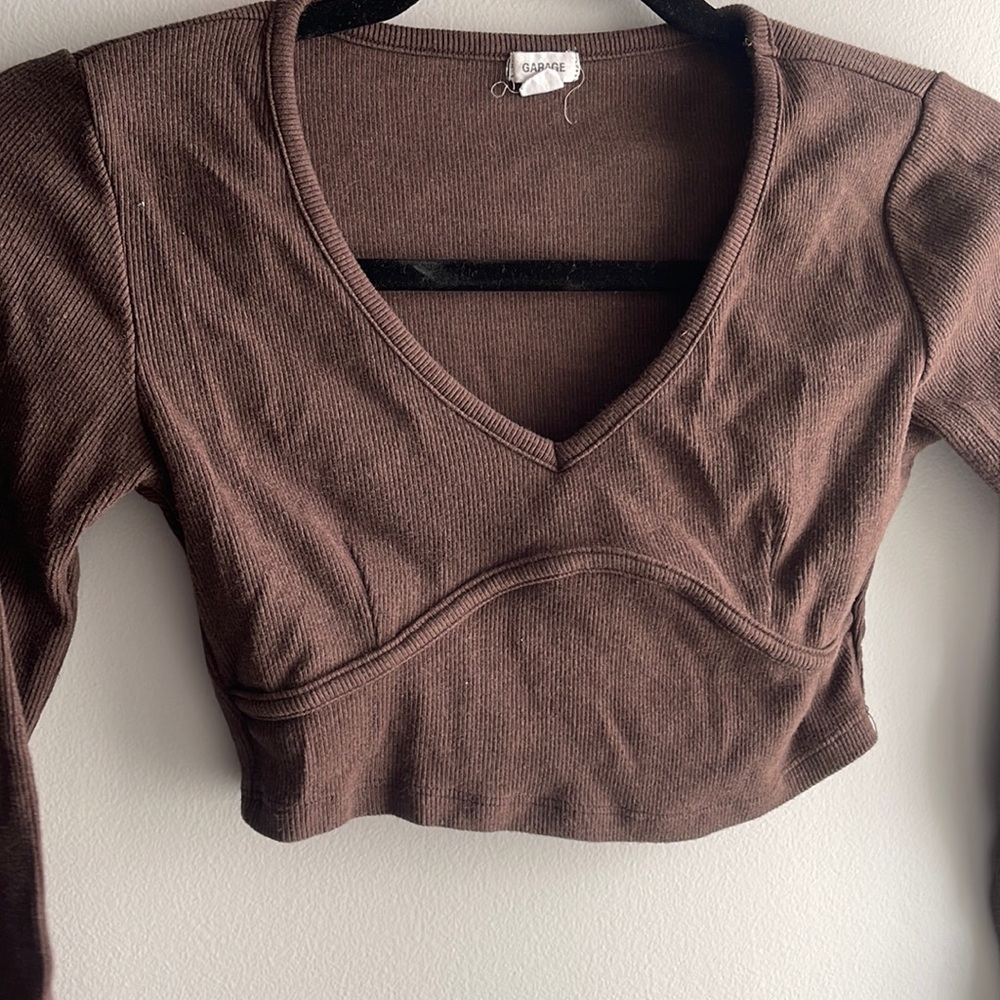 Brown crop top